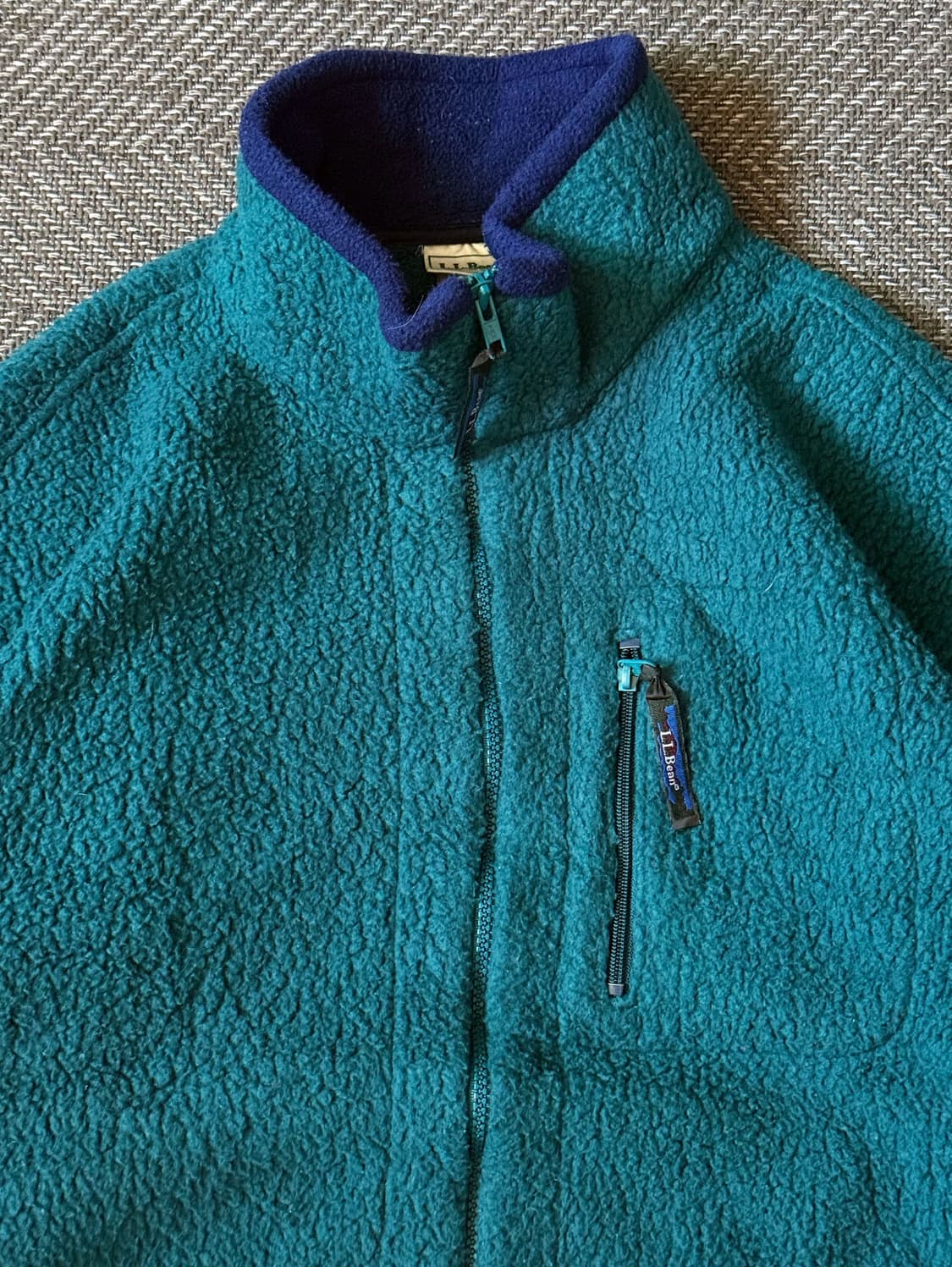 90s USA 엘엘빈 딥파일 플리스 집업 자켓 (105-110) 상품이미지2