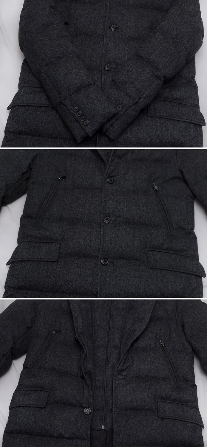 DKNY 이태리 울실크 구스다운 투인원 롱패딩 코트 (100-105) 상품이미지6