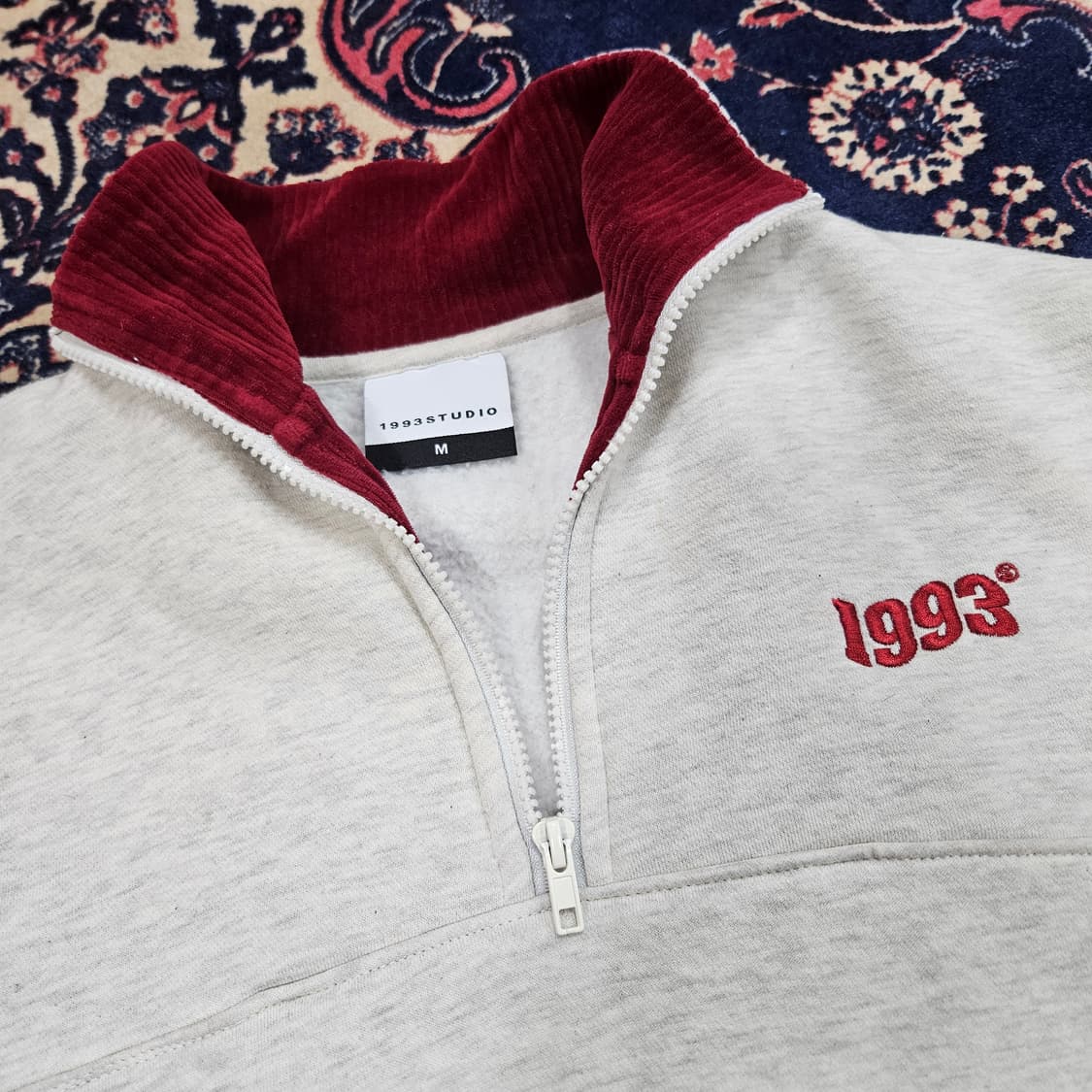 1993스튜디오 빈티지 반집업 기모 맨투맨 M size 상품이미지6