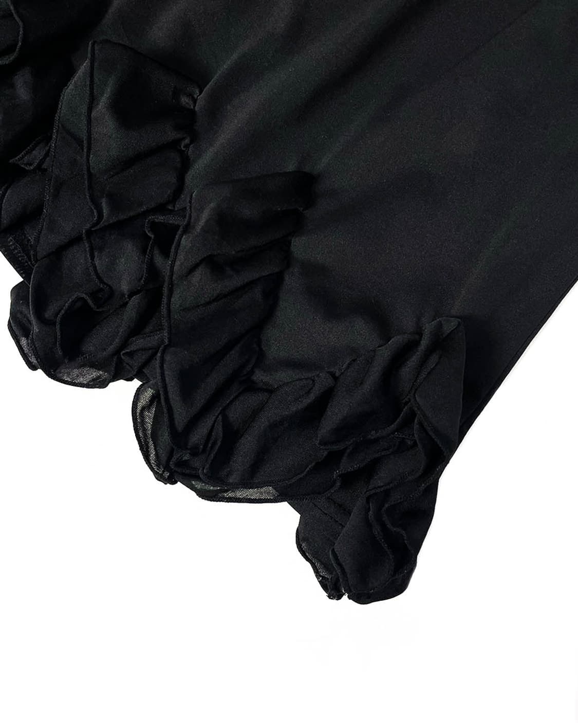 vintage 스트링 러플 미디 스커트 상품이미지5