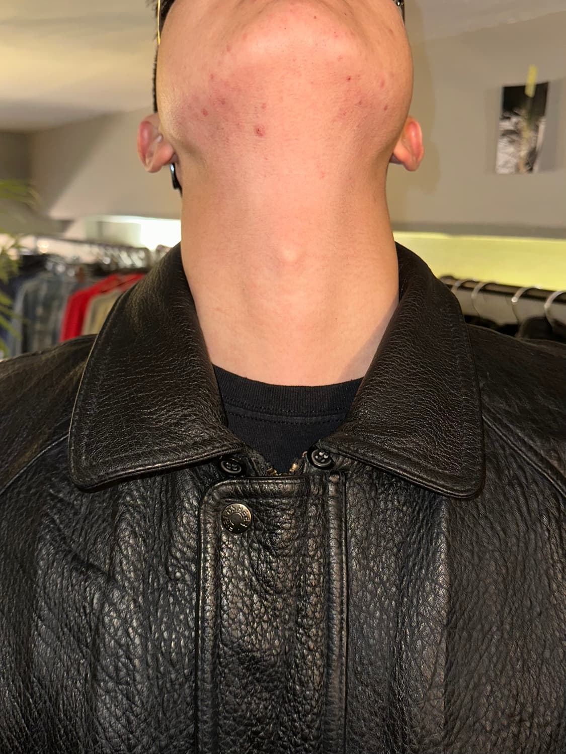 90‘s American lambskin aging bomber 상품이미지3