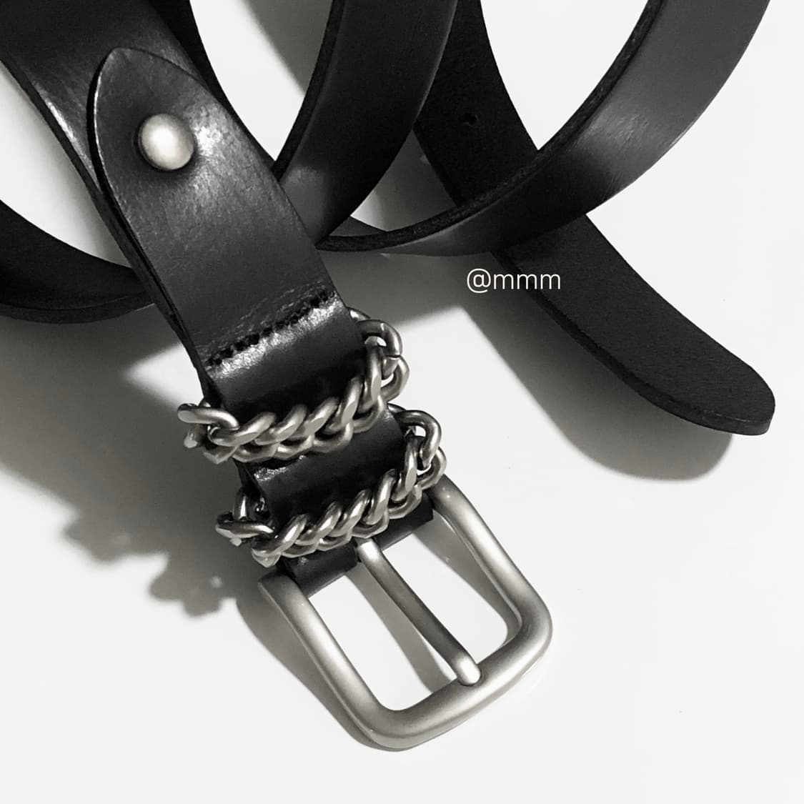 [Unisex] 투 체인 로랑 가죽벨트 상품이미지5