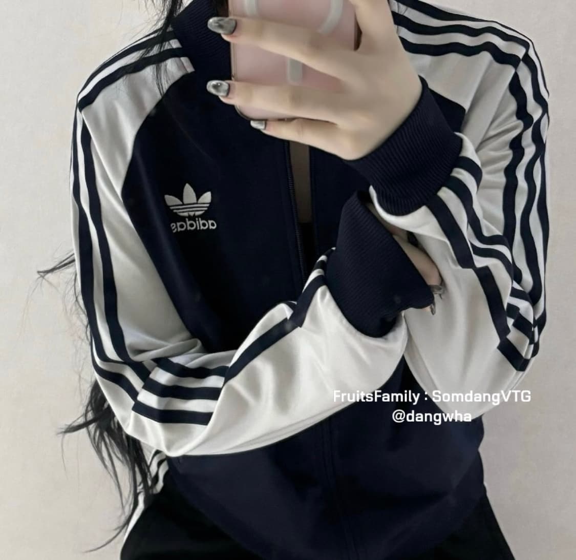 아디다스 레오파드 홍지윤 네이비 져지  상품이미지1