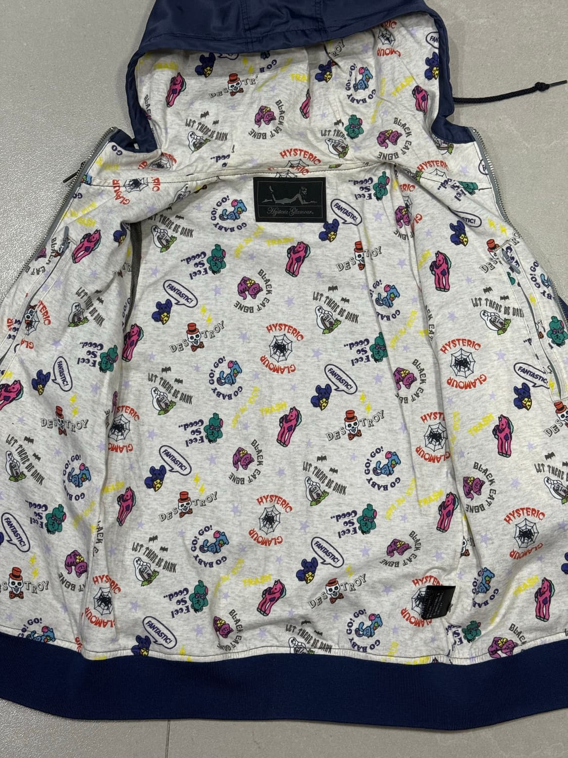 히스테릭 글래머 아카이브 히스걸 패치 후드 집업 항공 자켓 상품이미지5