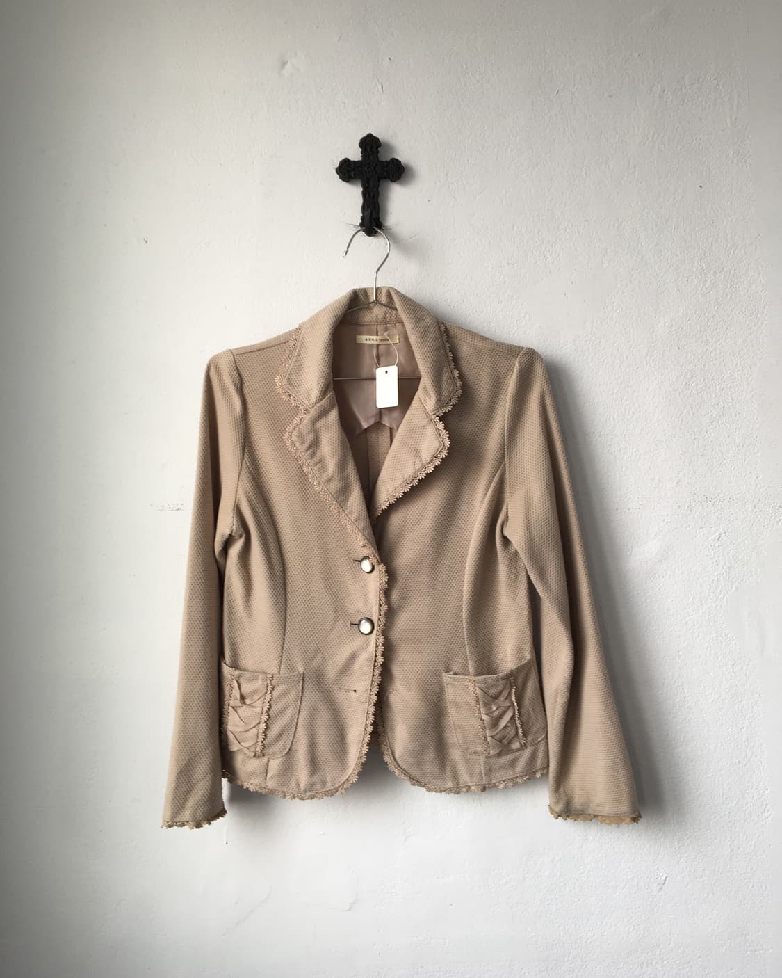 Axes femme lace trimming jacket 상품이미지2