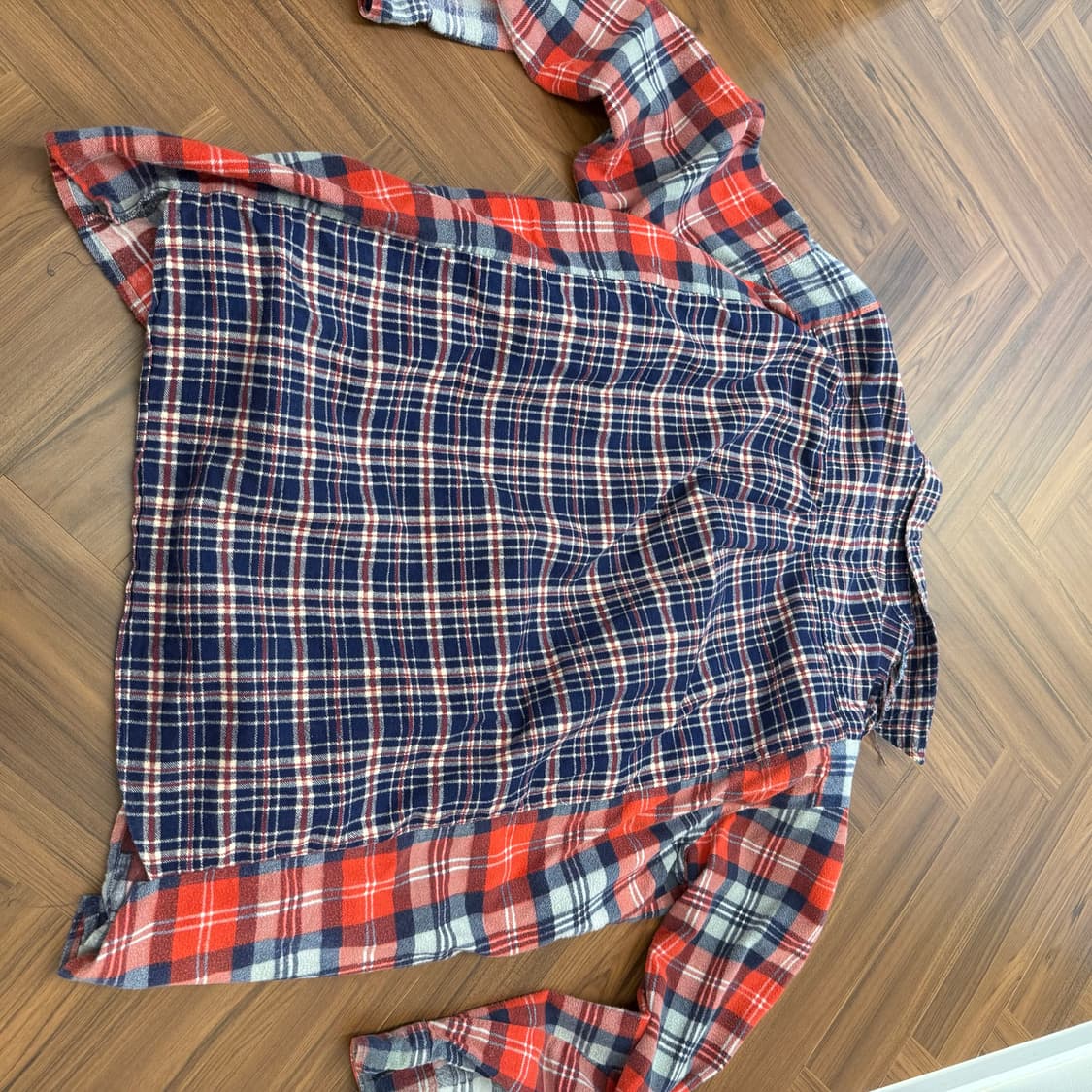 리빌드바이니들스 체크 남방 셔츠 상품이미지4