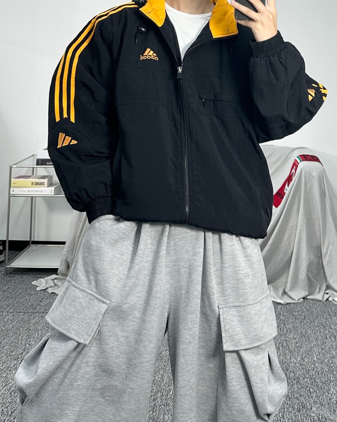 아디다스 올드스쿨 검노 퀄팅 누빔 점퍼 100 상품이미지3