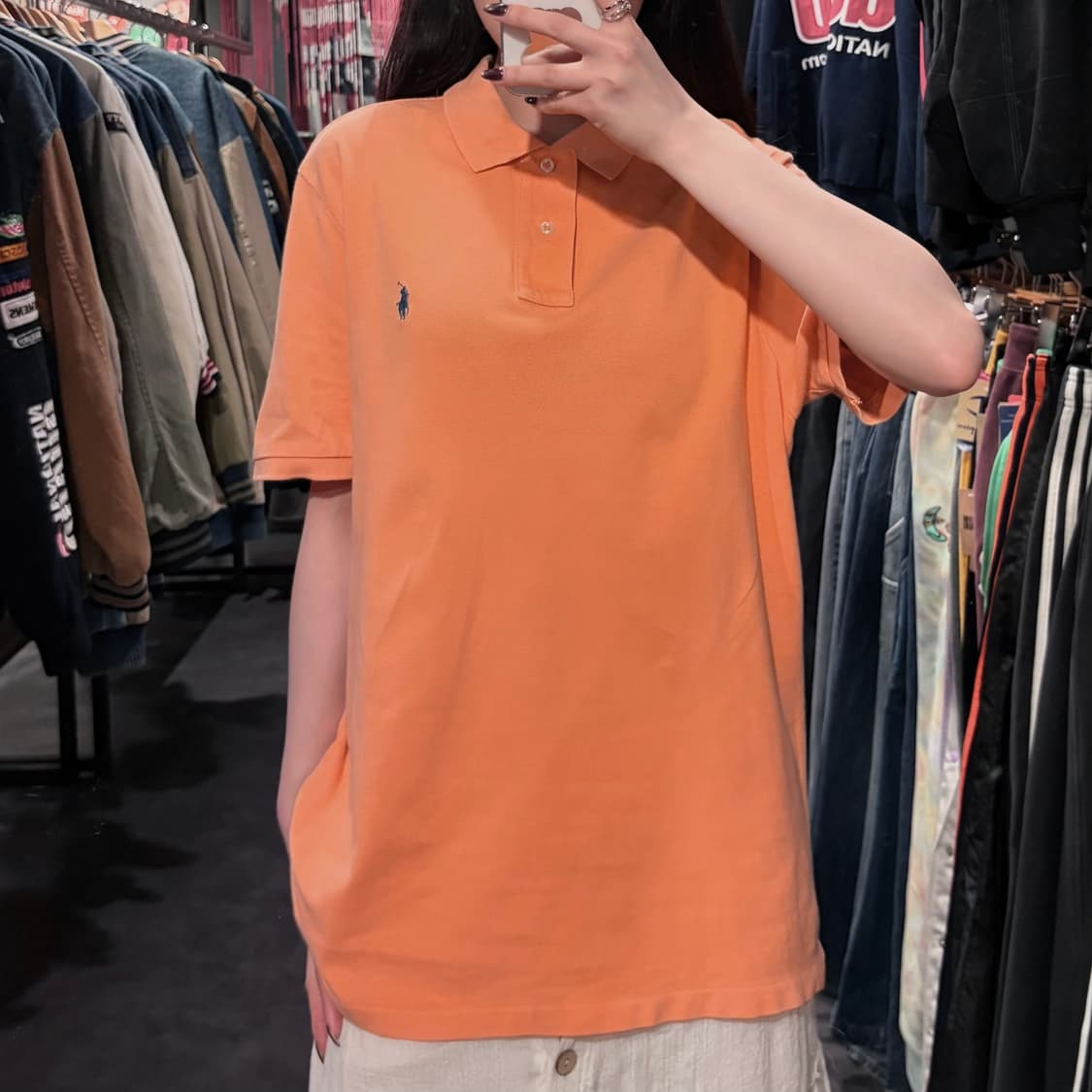 [IM] 폴로랄프로렌 반팔 피케 셔츠 라이트 오렌지 상품이미지2