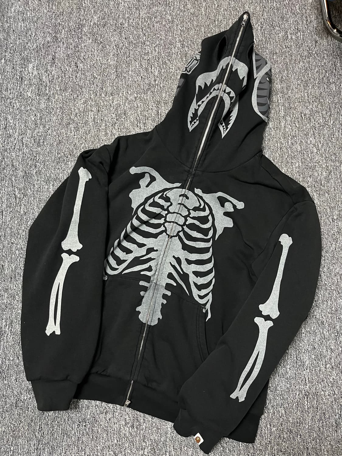 베이프 스켈레톤 샤크 후드집업 상품이미지4