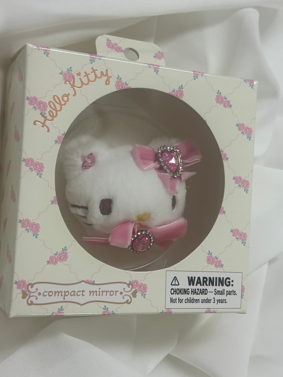 키티 부드러운 인형 마스코트 양면 거울 휴대용 공주 콤팩트 거울 상품이미지1