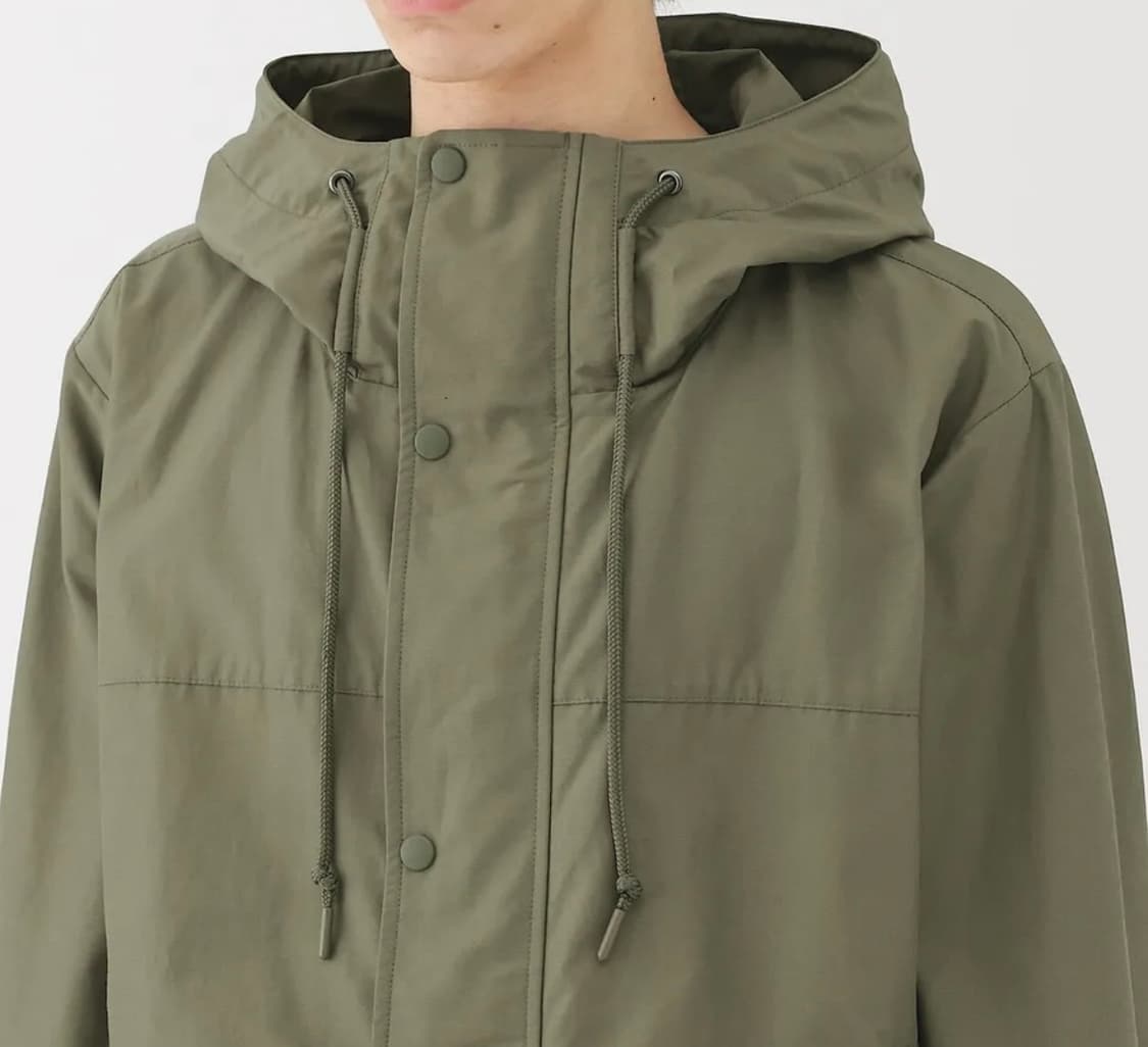 무인양품 발수 마운틴 파카 재킷 카키그린 XL 상품이미지2