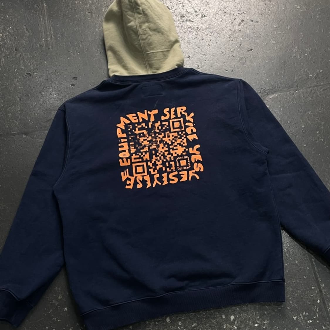 105 예스아이씨 QR 레이어드 후드티 상품이미지5