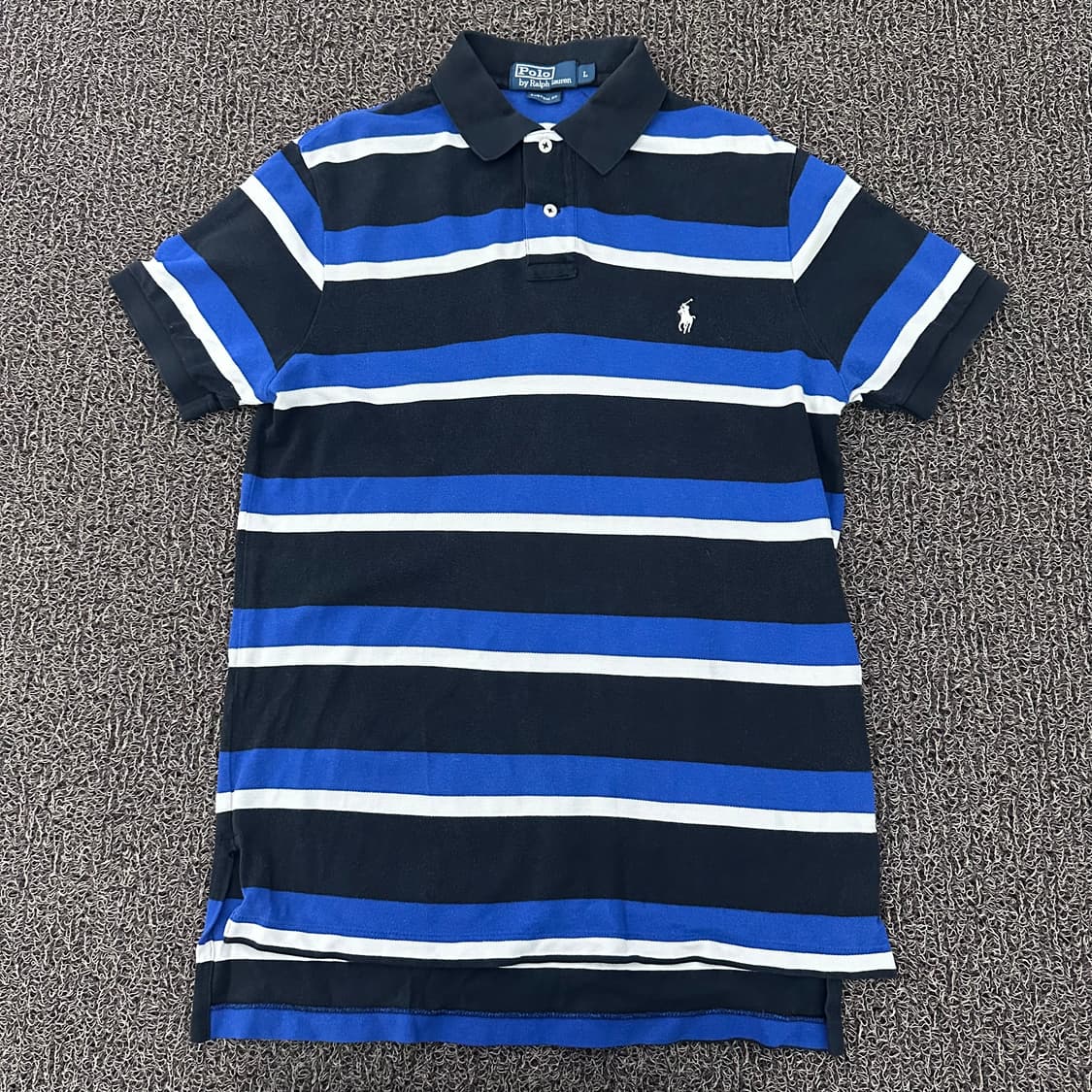 POLO 폴로 랄프로렌 스트라이프 카라티 반팔티셔츠 L 상품이미지1