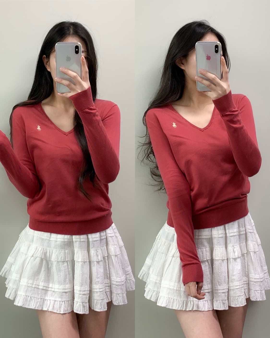 폴로 브이넥 니트 상품이미지1