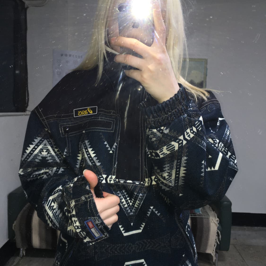 투티/0316 아식스 ESPERO 자켓 점퍼 아우터 노르딕 패턴 빈티지 상품이미지1