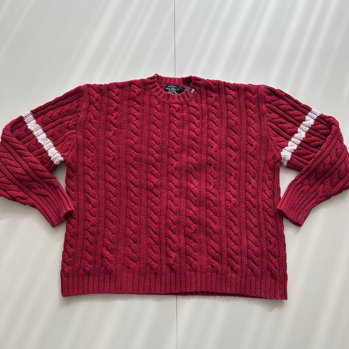 90s 폴로 진스 케이블 피셔맨 코튼 니트 XXL 상품이미지1