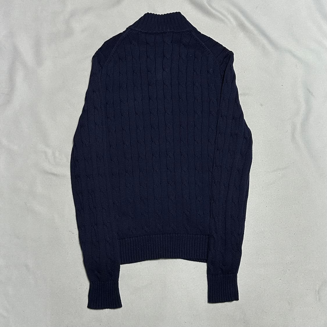 M 폴로랄프로렌 네이비 케이블 니트집업 상품이미지3