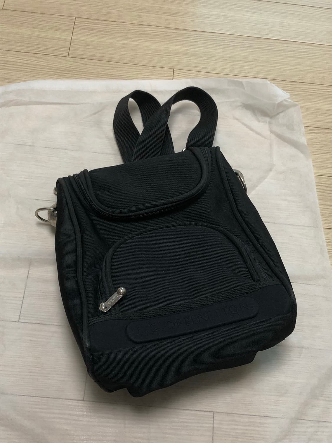 베네통 검정 캔버스 투웨이백 백팩 크로스백 숄더백 상품이미지1