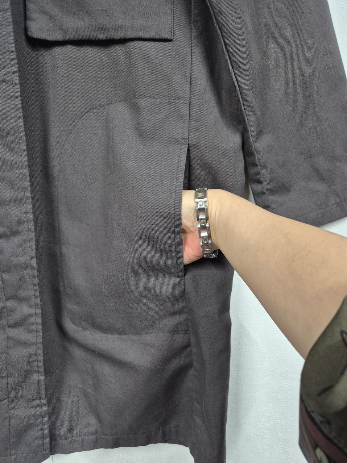 챠콜 경량 롱 자켓 상품이미지3