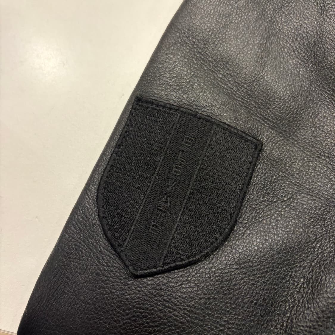 [L] 나이키 디트로이트 배틀 블랙 레더 점퍼 자켓 B793 상품이미지4