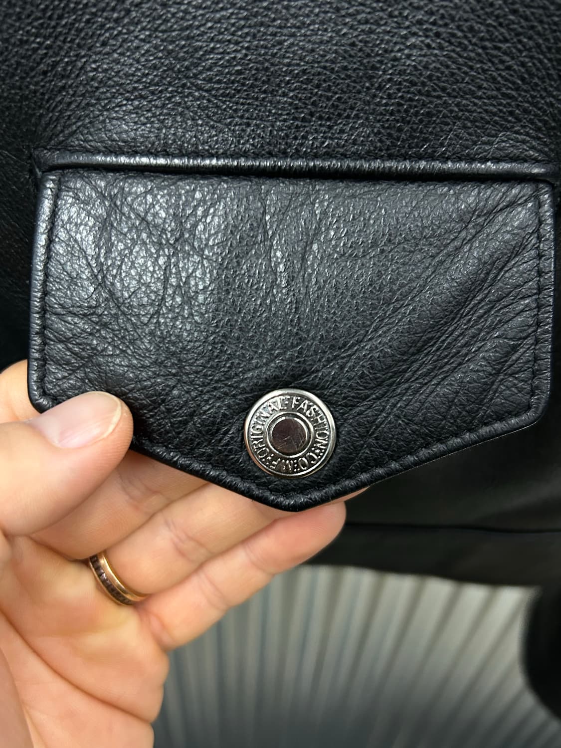 KIM'S 빈티지 블랙 레더 라이더 자켓 상품이미지9