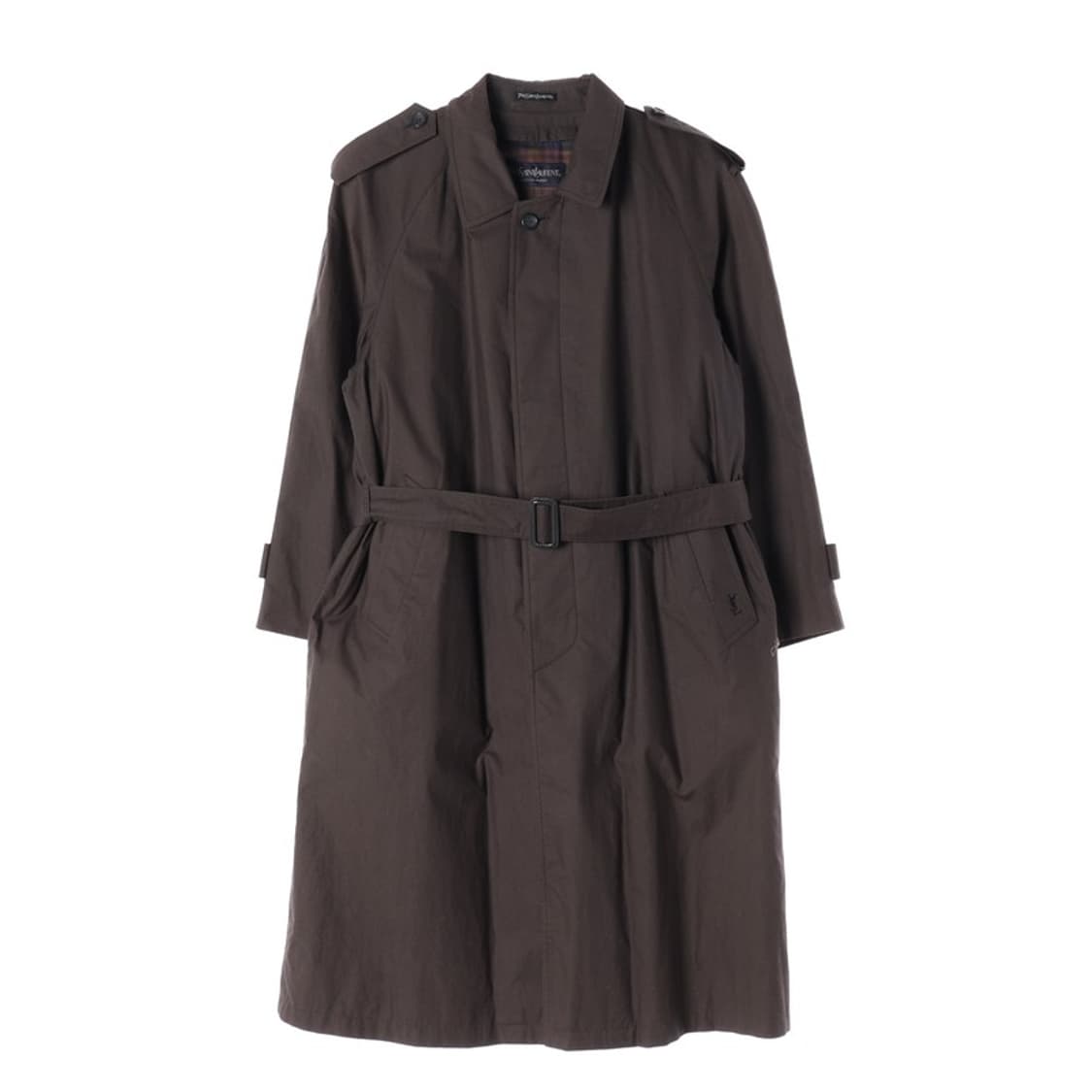 빈티지 입생로랑 디퓨전 옴므 자수 로고 트렌치코트 상품이미지1