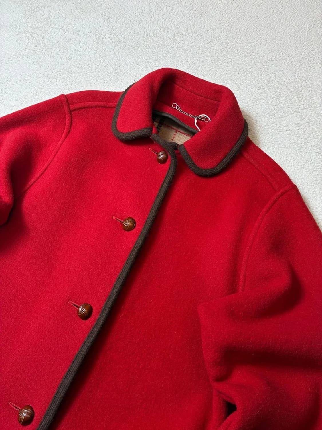 버버리 90's 올드머니 펠트울 파이핑 코트 PN7991 상품이미지3