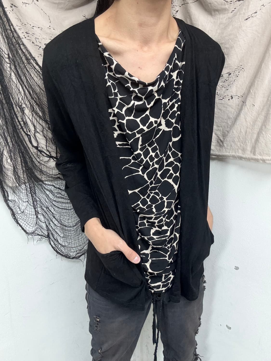 [VKEI]Rare Design Black Layered Sleeve 상품이미지7