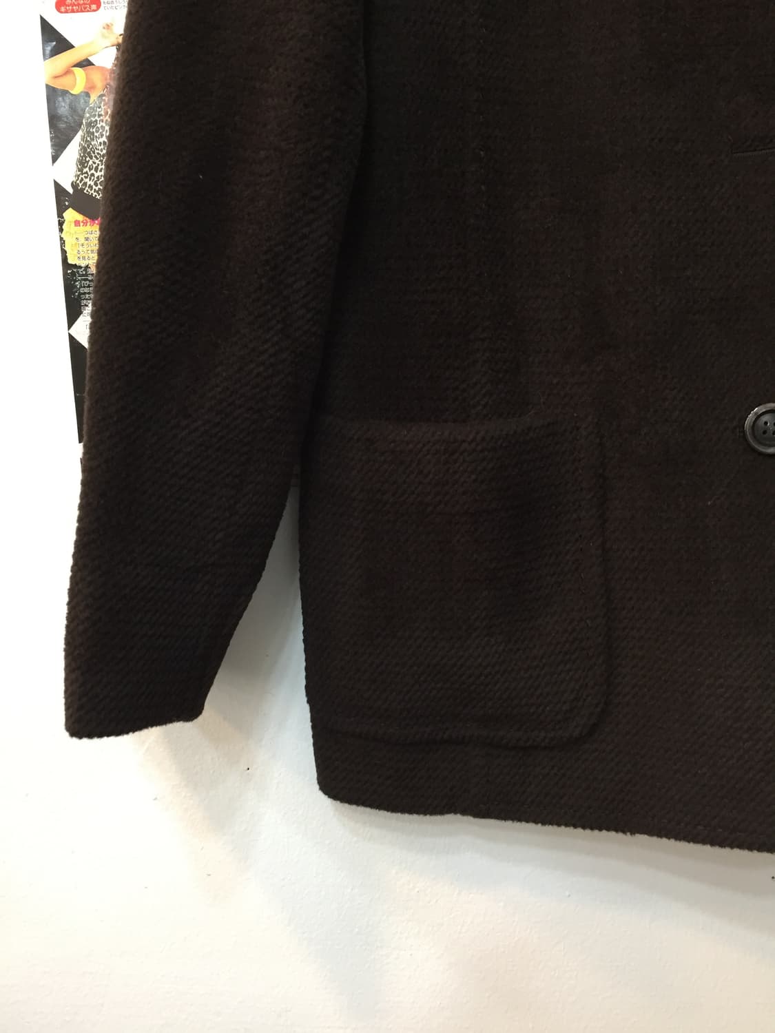 빈티지 싱글 버튼 울 하프코트 상품이미지5