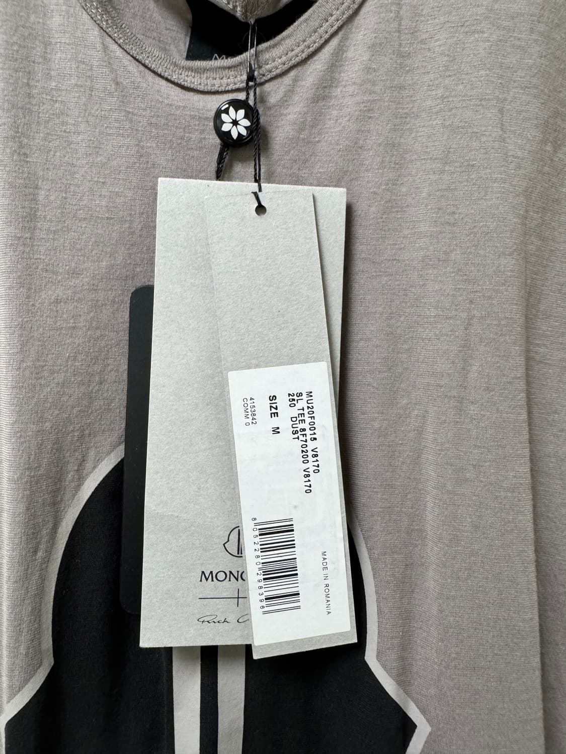 릭오웬 몽클레어 나시 티셔츠 그레이 M 상품이미지4