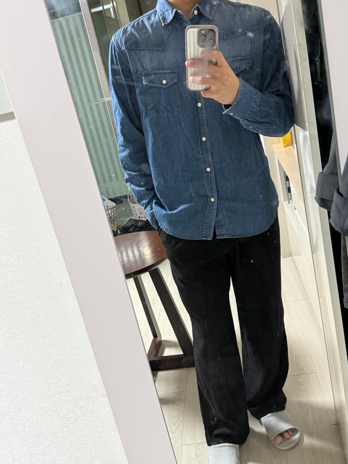 일제 빈티지 데님셔츠 XL 상품이미지4