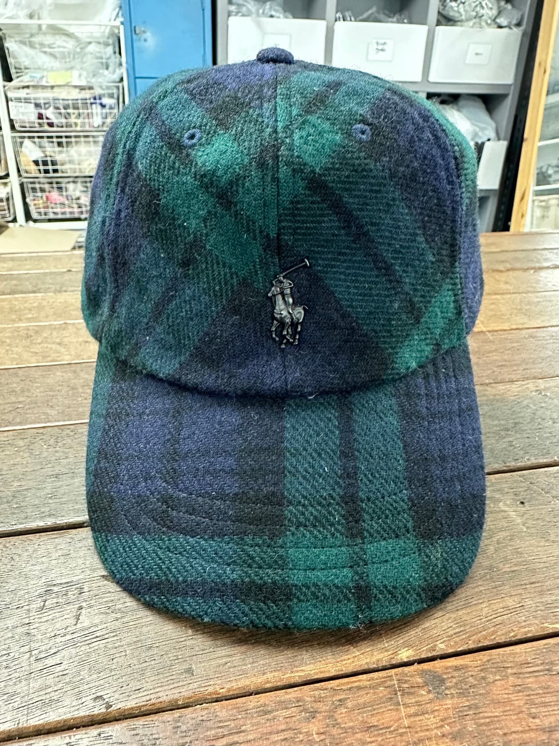 POLO 그린체크 울 캡 모자 상품이미지1