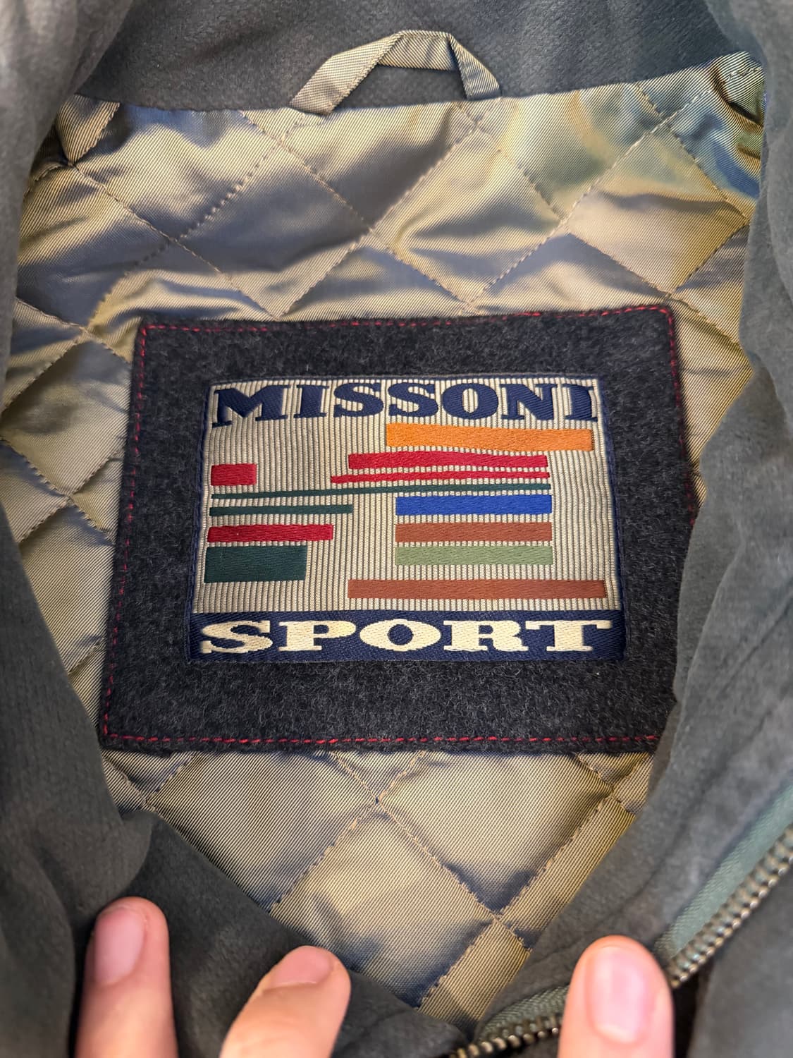 90s 미쏘니 스포츠 아카이브 더플코트 올리브 상품이미지6