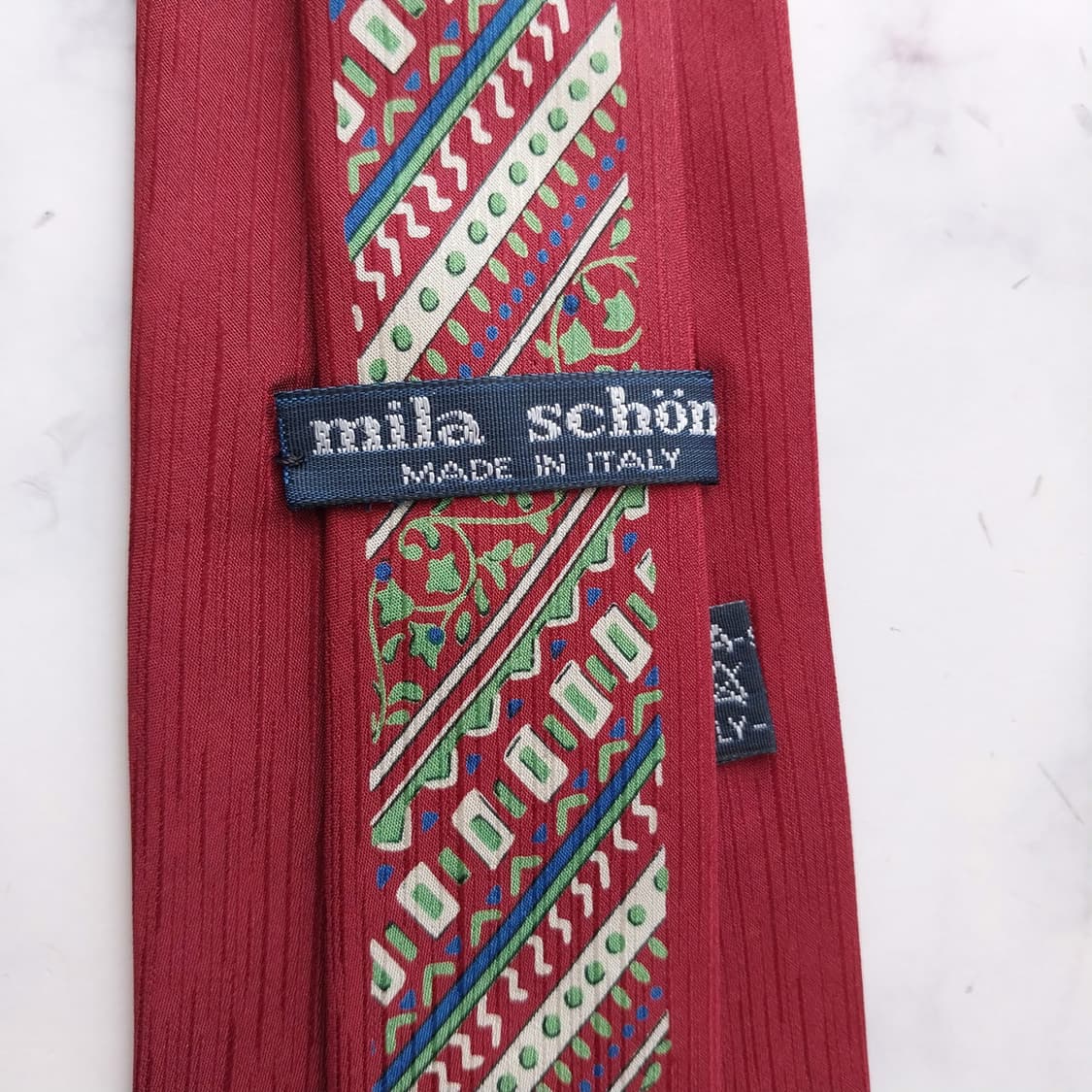 밀라숀 실크 와인 패턴 넥타이 9cm A+등급 K2527
 상품이미지9