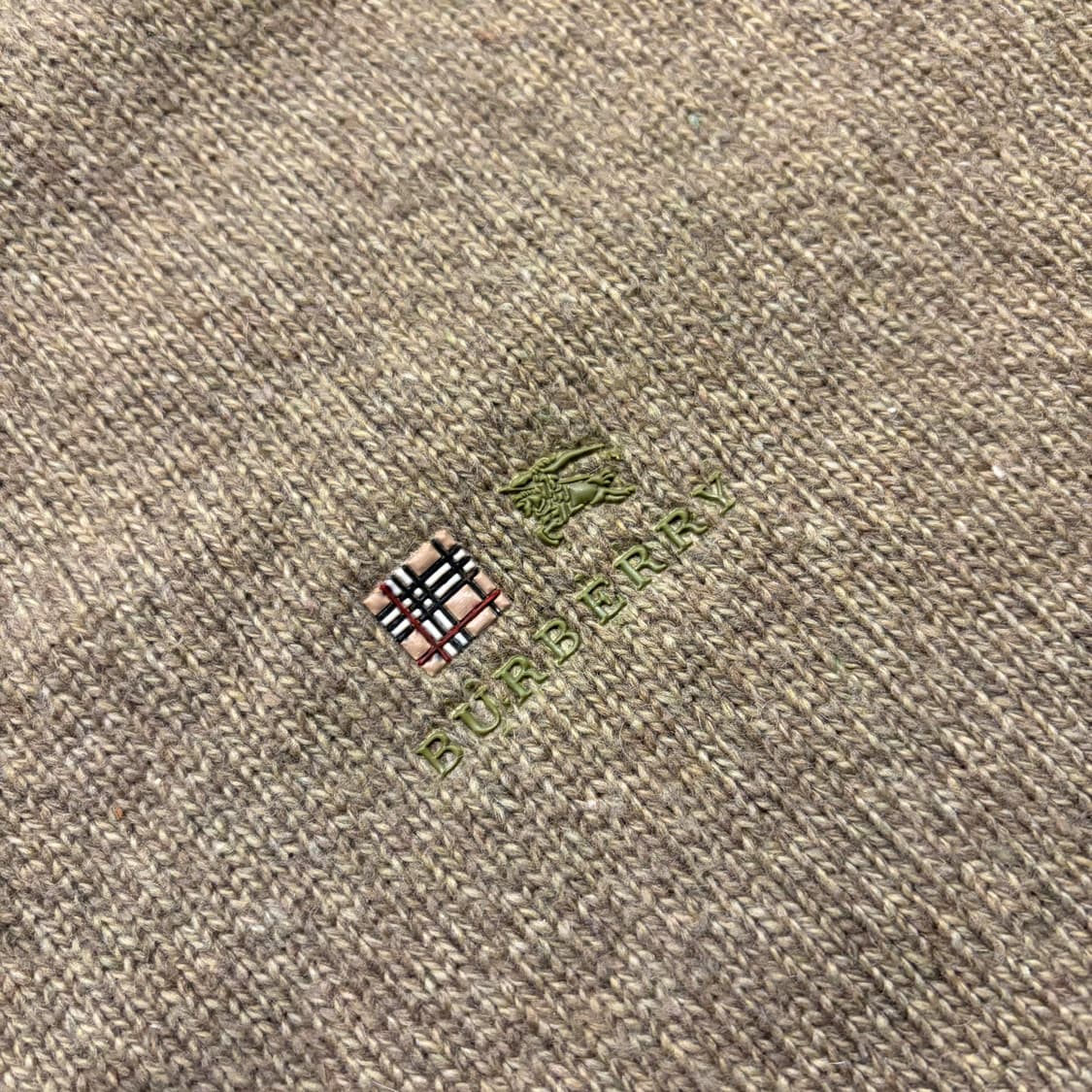 [L] 버버리 런던 패치 니트 스웨터 베이지 D78 상품이미지4