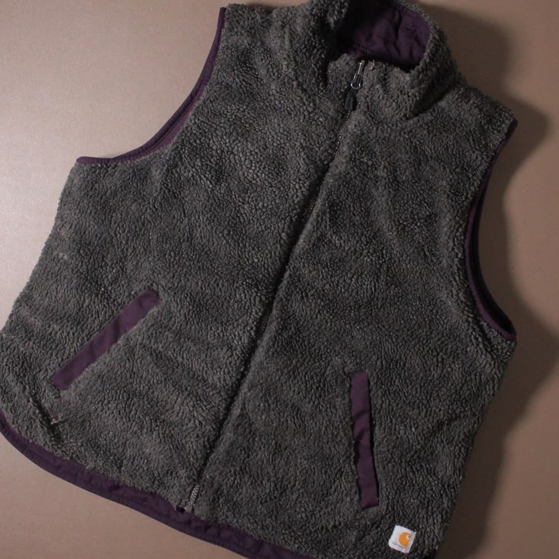 Carhartt 칼하트 쉐르파 리버시블 퍼플 베스트 상품이미지2