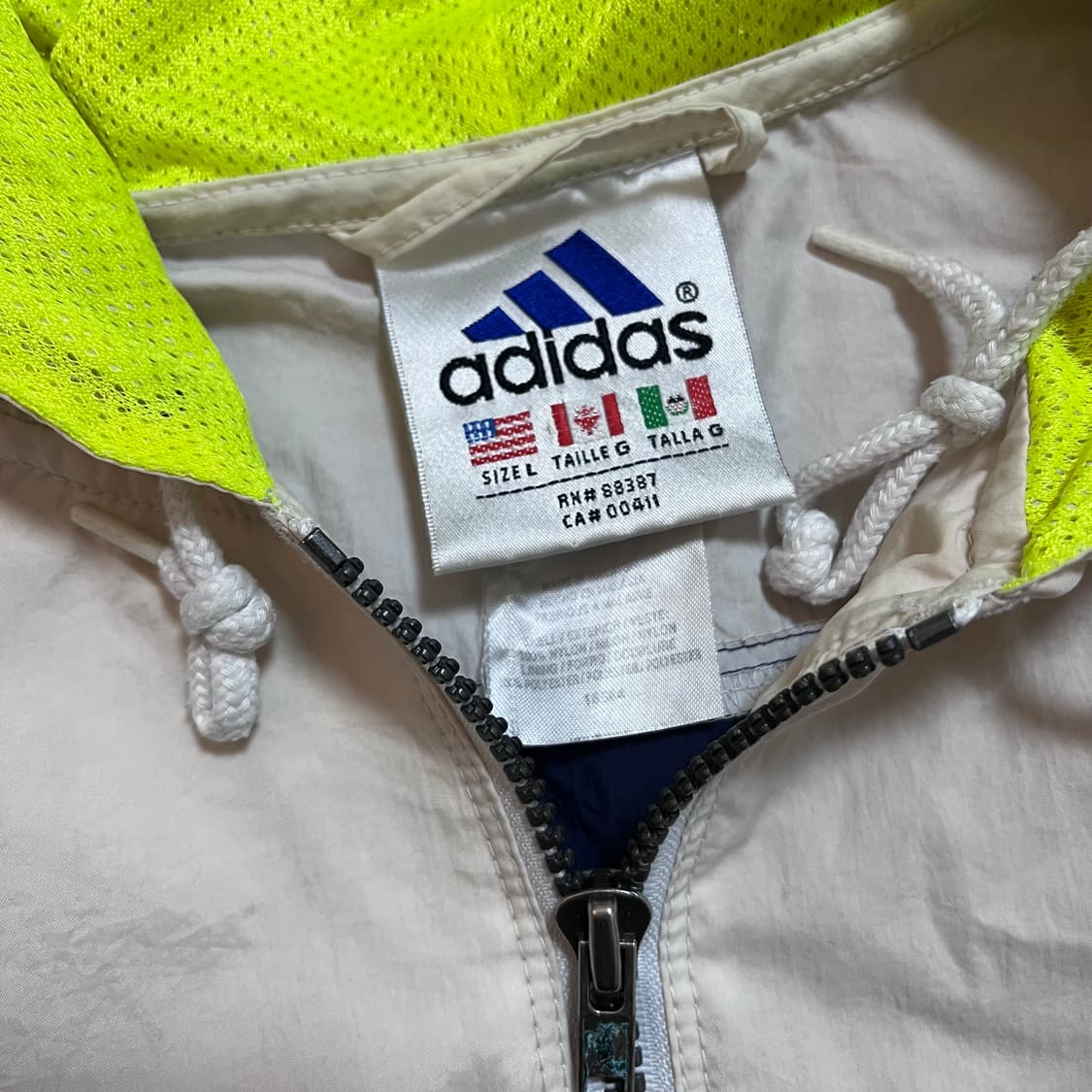 [정품] 아디다스 베이지 네이비 배색 아노락 [ L ] 상품이미지5