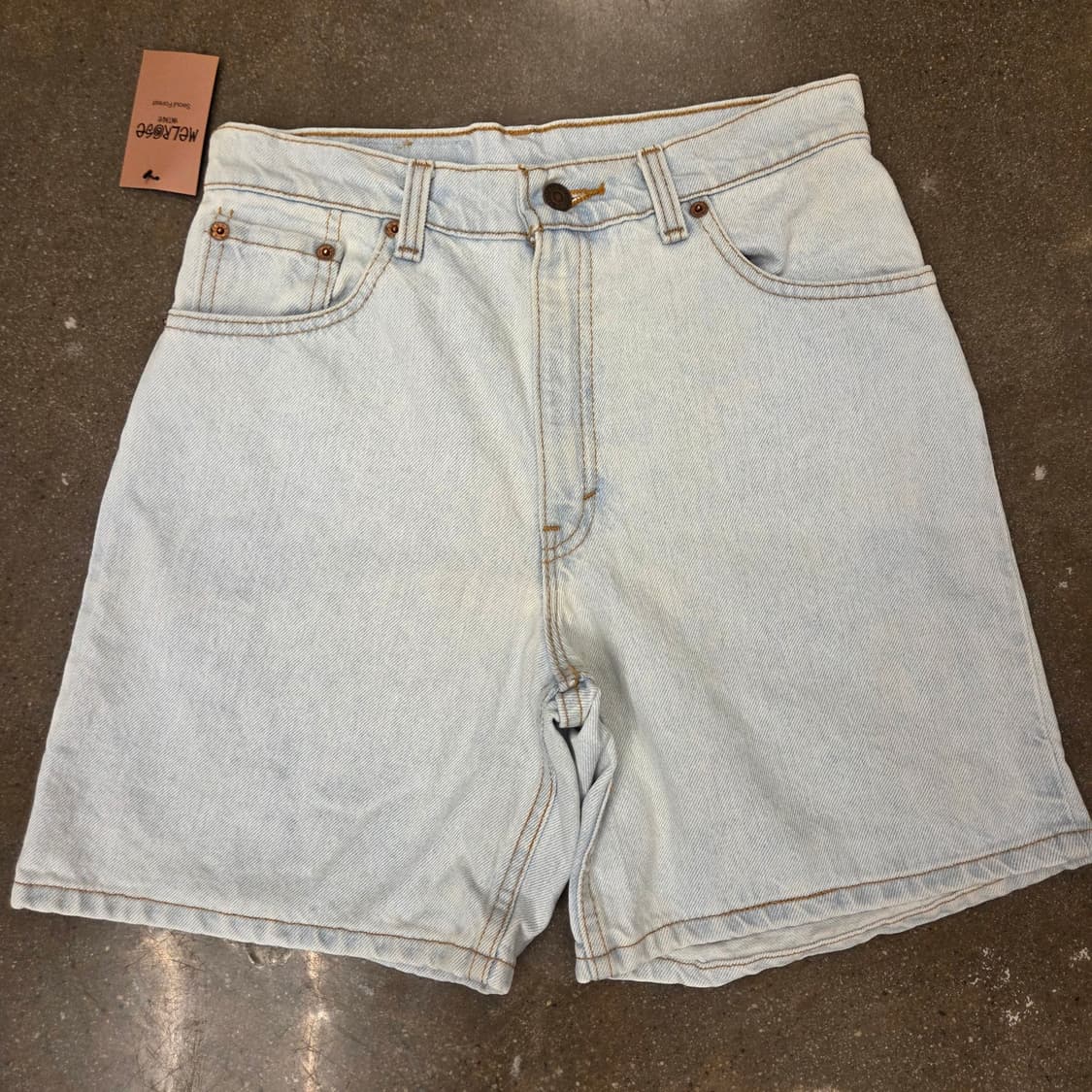 90s 리바이스 550 Made in USA 연청 데님 반바지 상품이미지1