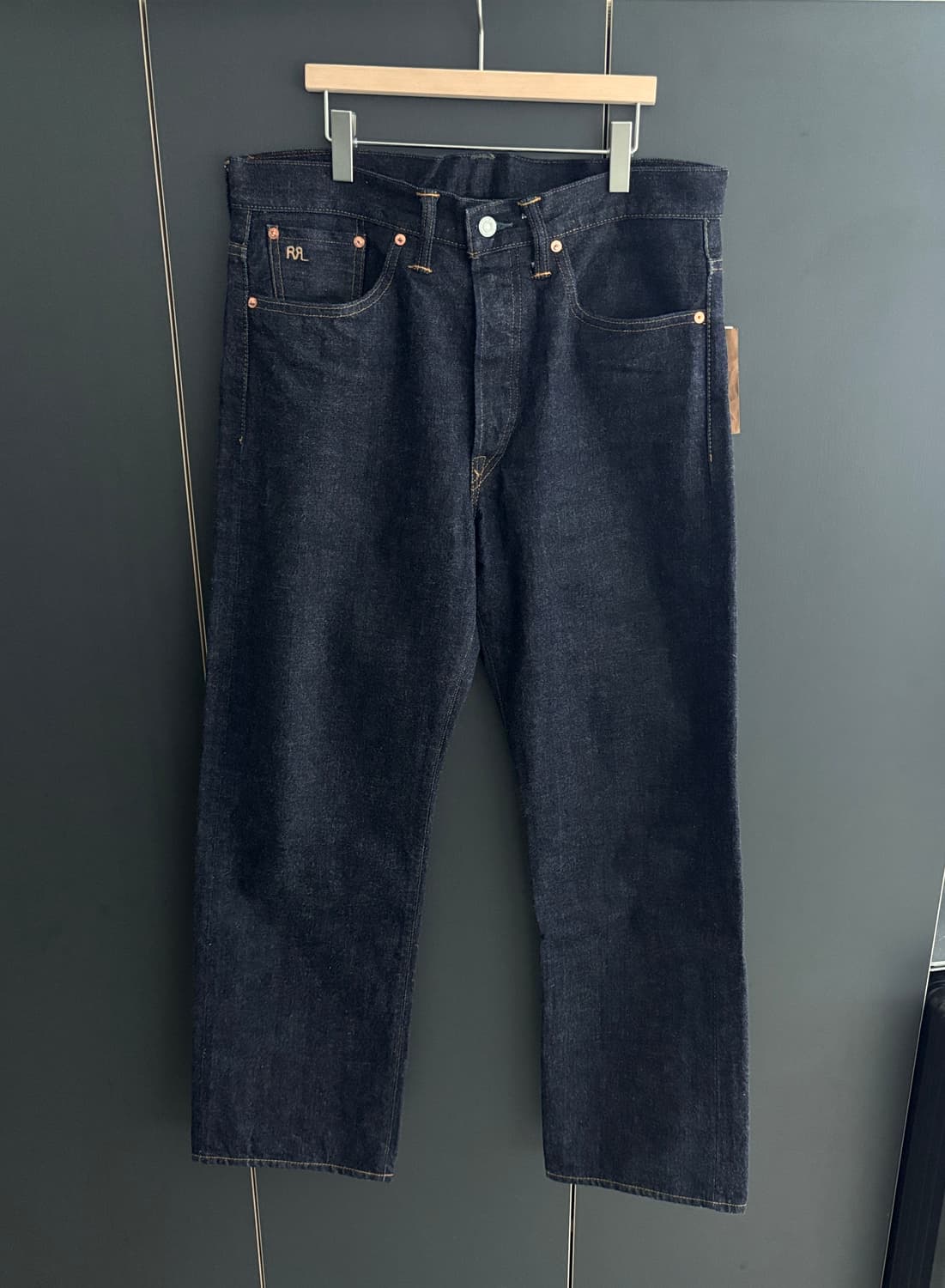rrl 더블알엘 빈티지 파이브 포켓 이스트 웨스트 셀비지 데님 33/32 상품이미지3