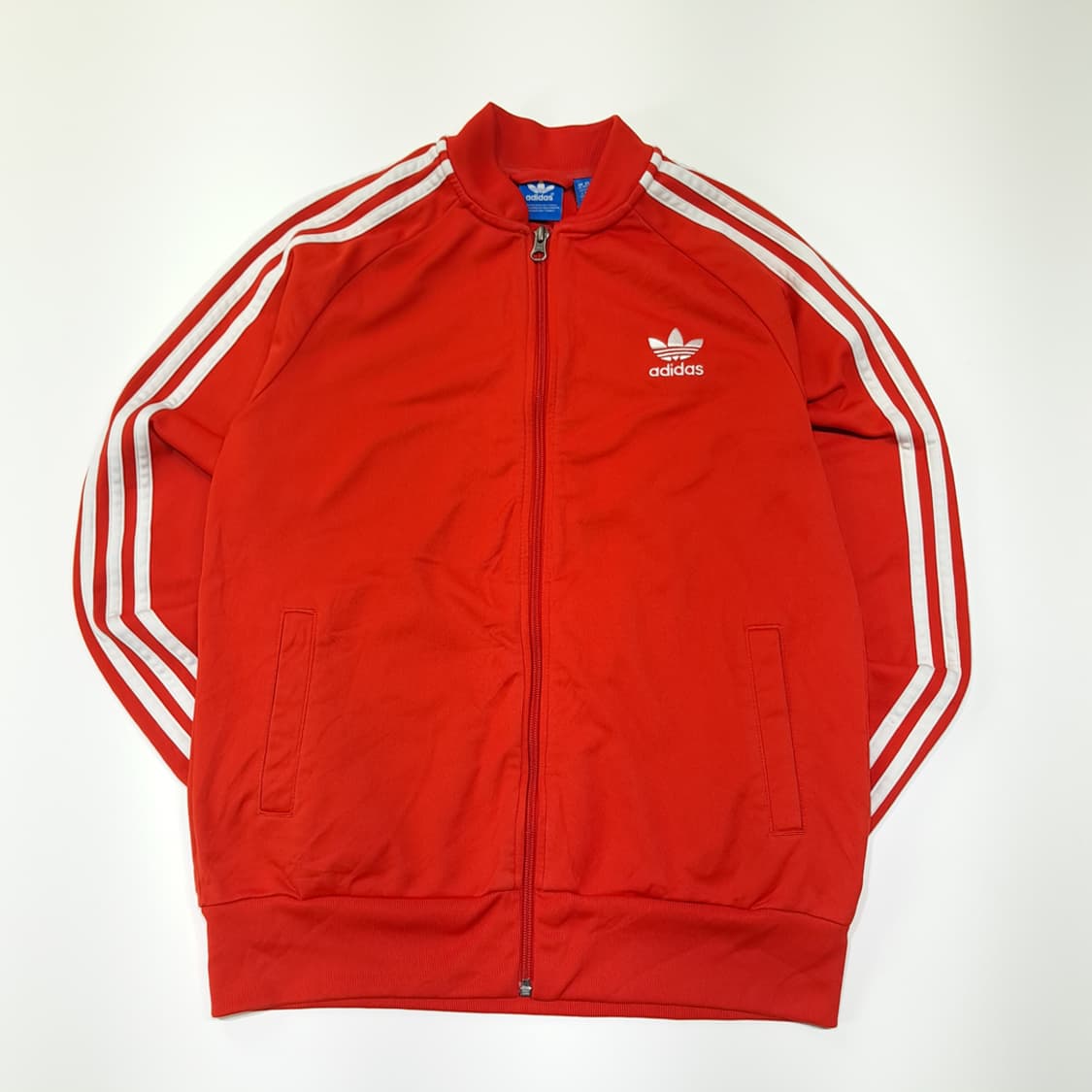 CL696 L 아디다스 오리지널 00s 트레포일 레드 저지 자켓 집업 상품이미지1