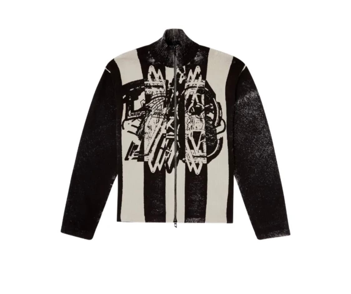 디젤 스트라이프 집업 봄버 재킷 상품이미지1