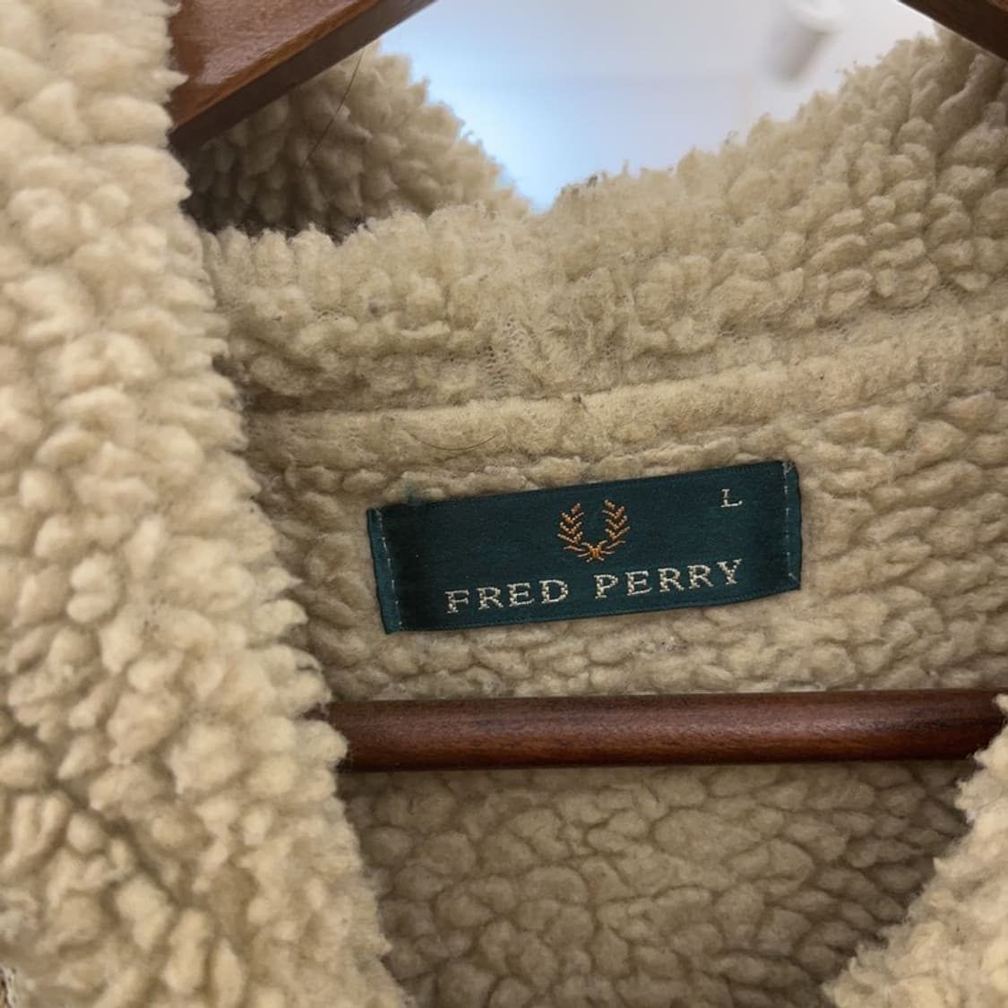 프레드페리 빈티지 노르딕 패턴 셰르파 양털 니트 후드집업 L C06644 상품이미지5