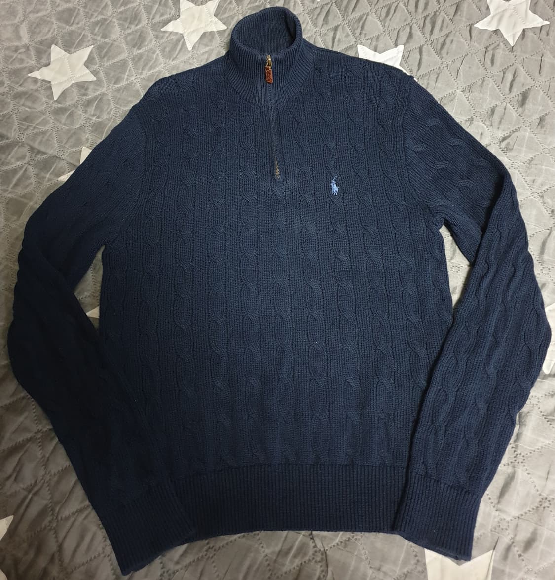 폴로랄프로렌 반집업 케이블 니트 스웨터 네이비 (L) 상품이미지1