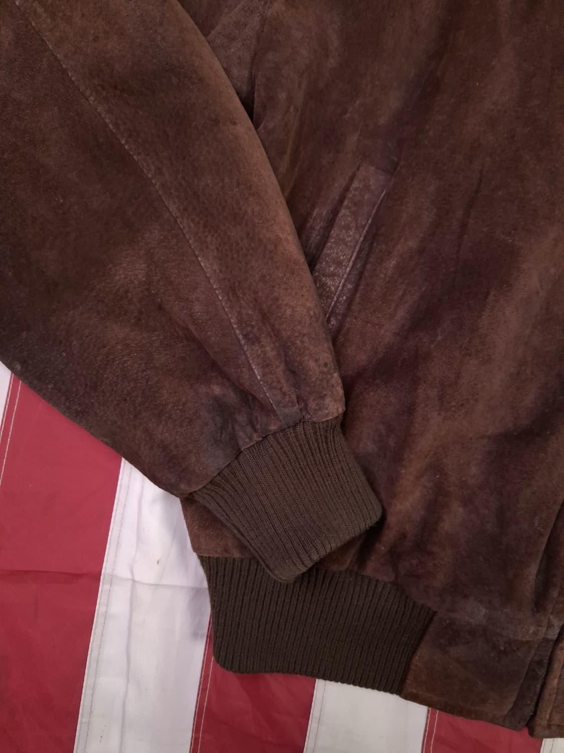 80's 빈티지 리얼 돈피 스웨이드 MA-1 항공자켓 상품이미지5