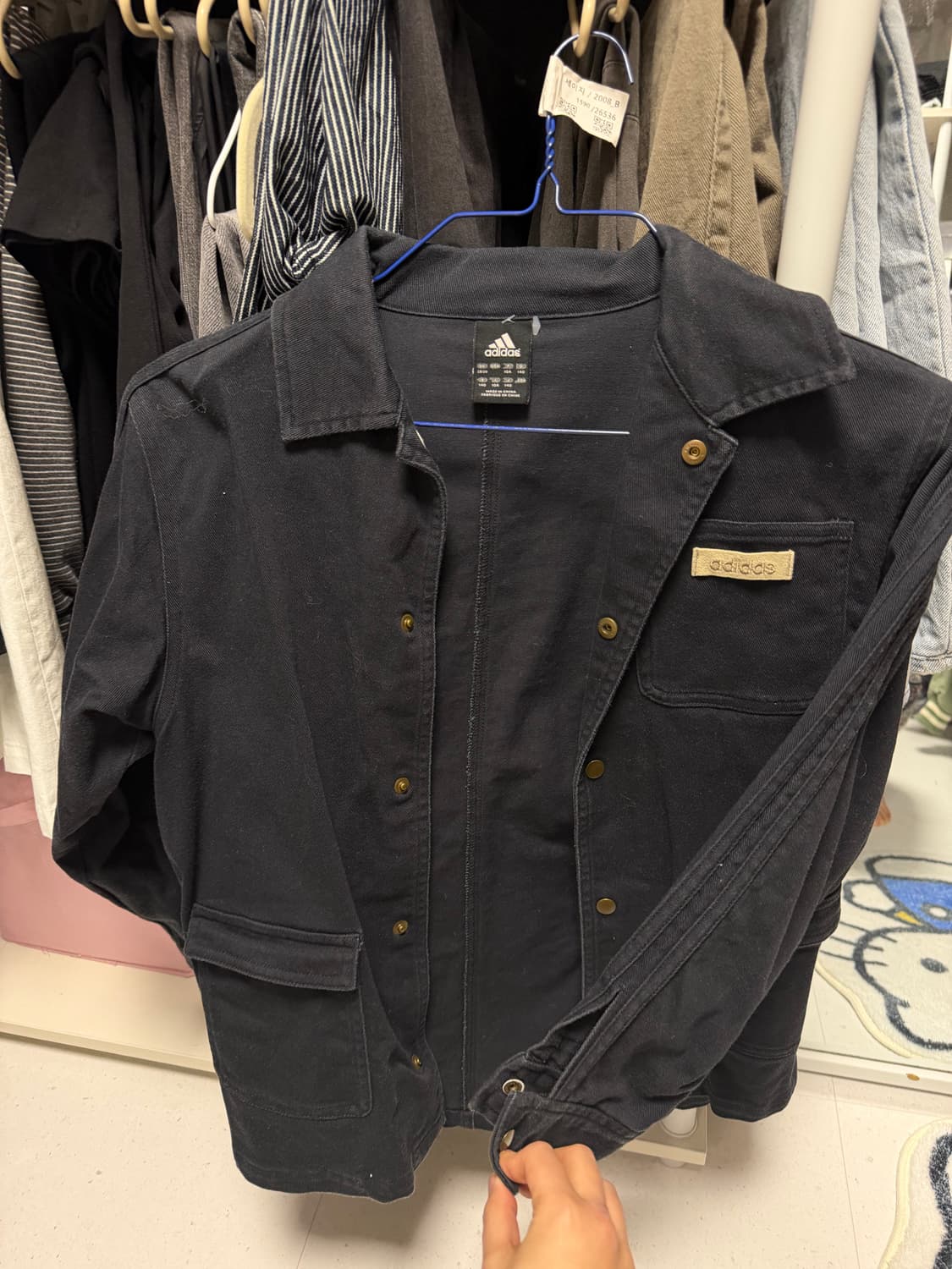 아디다스 7부 트랙 데님 자켓  상품이미지1