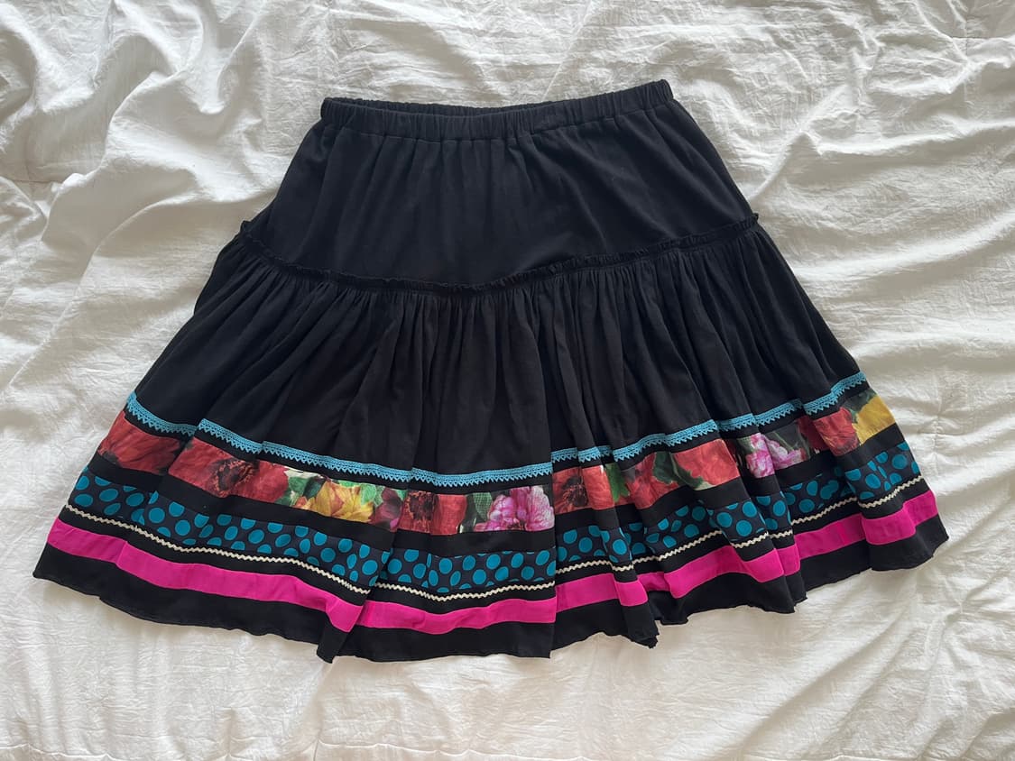 스나오 쿠와하라 미디 플레어 스커트 일본 빈티지 상품이미지1