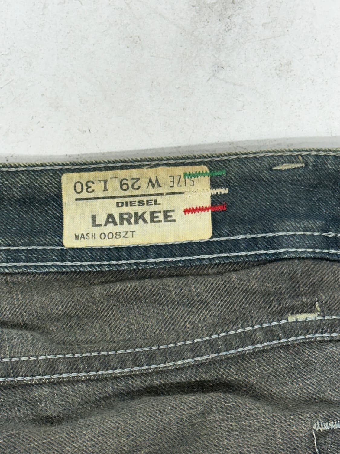 디젤 진청 워싱 LARKEE 와이드 데님 팬츠 청바지  상품이미지7