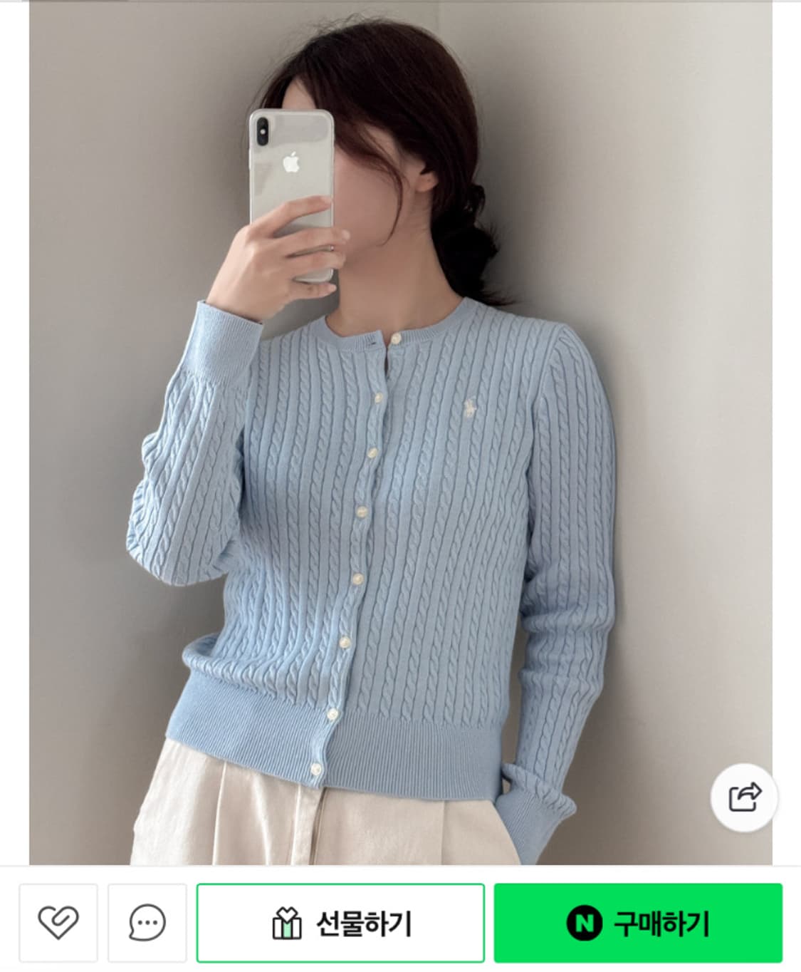 랄프로렌 폴로 걸즈 가디건 XL 새상품 상품이미지1