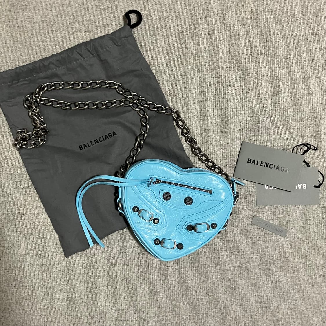 [OS] 발렌시아가 르카골 하트 백 블루 상품이미지1