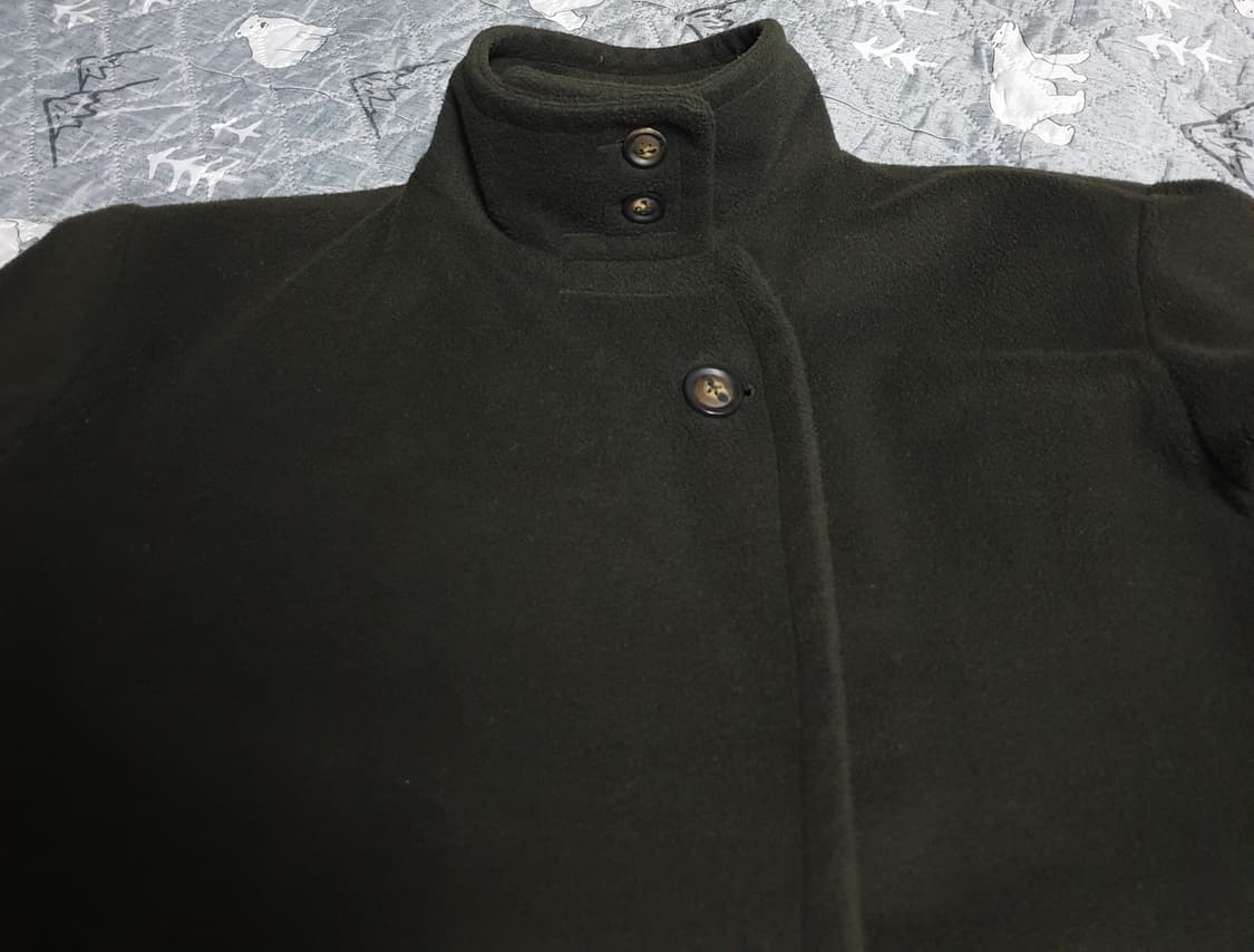 EDGE 넥버튼 울 미디코트 카키 (F) 상품이미지3